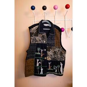 Vintage Cat Vest – Lifestyle Brand Made in India, 90s Animal Print Sweater Vest